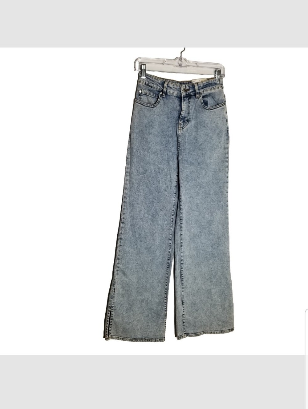 SO High Rise Wide Leg Jeans Women's 5 Blue Lightwash Cotton 26x32 New With Tags